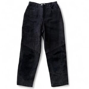 Vintage Black‎ Suede Straight Leg Pants